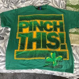 80s Made in USA Green 'Pinch This!' Graphic T-Shirt